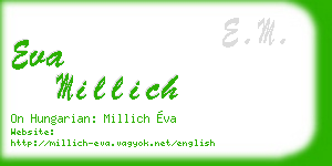 eva millich business card